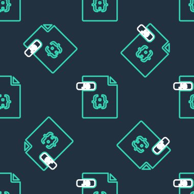 JS dosya belgesi satırı. J düğmesi simgesini indir siyah arkaplanda izole edilmiş dikişsiz desen. JS dosya sembolü. Vektör