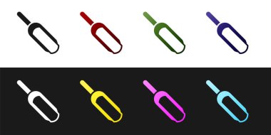 Siyah beyaz arkaplanda kepçe un simgesini ayır. Vektör