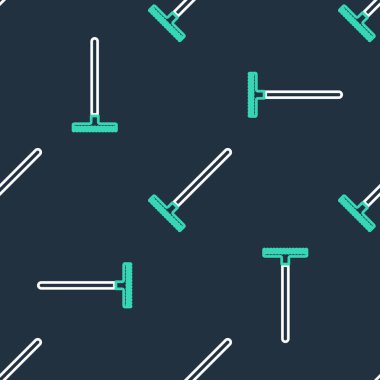 Çizgi Bahçesi tırmık simgesi siyah arkaplanda izole edilmiş. Bahçecilik, tarım, çiftçilik aleti. Toprak işçisi. Temizlik ekipmanları. Vektör