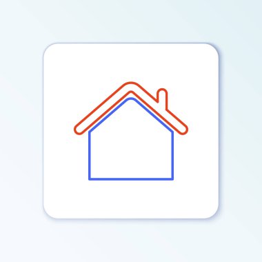 Hat Evi simgesi beyaz arkaplanda izole edildi. Ev sembolü. Renkli taslak konsepti. Vektör