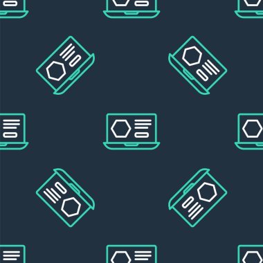 Line Honey çevrimiçi servisi veya platform simgesi siyah arkaplanda izole edilmiş pürüzsüz desen. Kırsal organik ürün. Çevrimiçi iş. Vektör