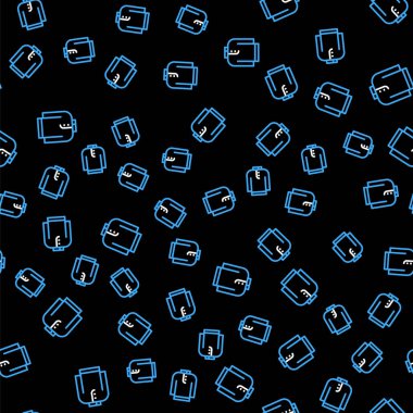 Line Shirt Kurta simgesi siyah arka planda izole edilmiş. Vektör