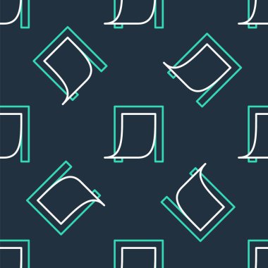 Evcil hayvan simgesi için çizgi kapısı siyah arkaplanda izole edilmiş kusursuz desen. Vektör