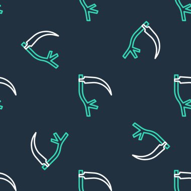 Çizgi Tırpan simgesi siyah arkaplanda izole edilmiş. Mutlu Cadılar Bayramı Partisi. Vektör