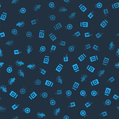 Bal madalyasını, bal kavanozunu, dipper çubuğunu ve arılar için kovanını kusursuz bir şekilde ayarla. Vektör