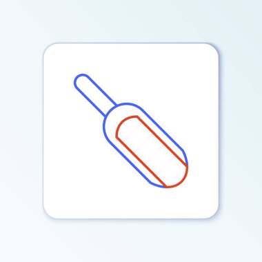 Beyaz arkaplanda çizgi kepçesi un simgesi izole edildi. Renkli taslak konsepti. Vektör