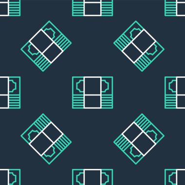 Line Stacks kağıt para ikonu siyah arka planda izole edilmiş kusursuz desen. Para desteleri. Para birimi. Vektör