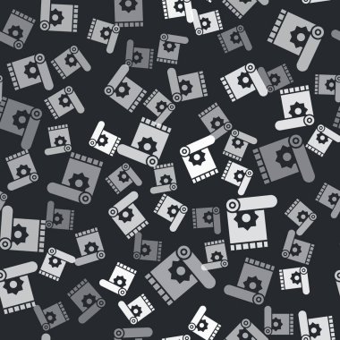 Geleneksel halı kültürü Ramazan Arap kutlama ikonu siyah arka planda izole edilmiş pürüzsüz desen. Vektör