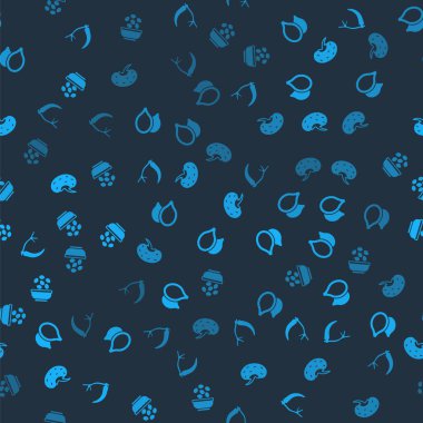 Tırpan, Balkabağı tohumları, Tohum ve Tohum kasesini kusursuz desenlere göre ayarla. Vektör