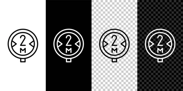 Установить Дорожный Знак Значок Signpost Изолирован Черно Белом Прозрачном Фоне — стоковый вектор
