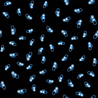 Marihuana ya da kenevir yaprağı ikonu içeren çizgi hapları siyah arka planda izole edilmiş. Kavanozlardaki kenevir yağı özlerini taklit et. Vektör