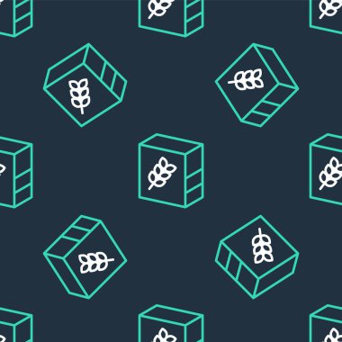 Çizgi Un simgesi siyah arkaplanda izole edilmiş. Vektör