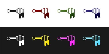 Bal Dipper çubuğunu bal damlatan simgeyle siyah ve beyaz arkaplanda izole et. Tatlı kepçe. Vektör