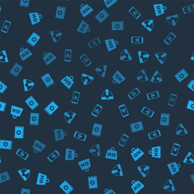 Ağırlığı ayarla, Smartphone 'u indir, gelen kutusunu yükle ve tıbbî kitabı kusursuz şablon üzerine kur. Vektör.