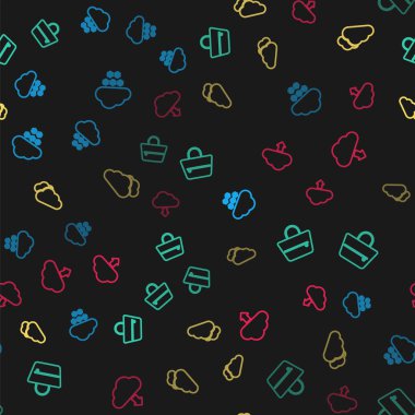 Cloud 'u karla doldur, El Çantası, ve kusursuz deseni indir. Vektör.