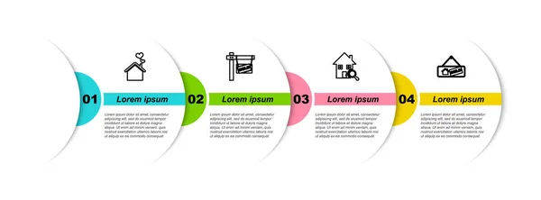 集心形线式房屋 挂牌出售 搜索房屋及 业务信息模板 — 图库矢量图片