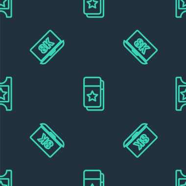 Sinema biletini ayarla, dizüstü bilgisayarı 8K ve pürüzsüz desenli. Vektör