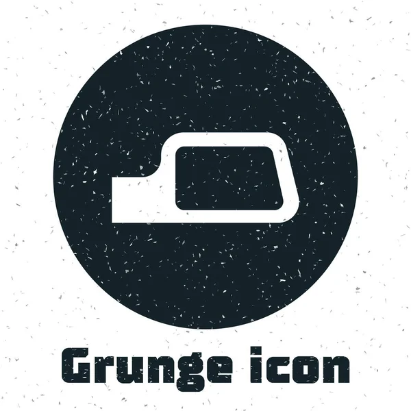 Grunge Car Spiegel Symbol Isoliert Auf Weißem Hintergrund Monochrome Vintage — Stockvektor