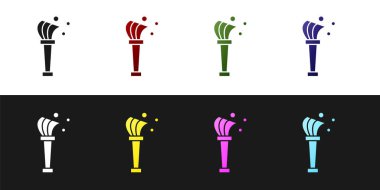 Siyah ve beyaz arkaplanda Aspergillum simgesini izole et. Vektör