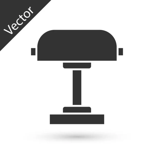 Grau Tischlampe Symbol Isoliert Auf Weißem Hintergrund Schreibtischlampe Vorhanden Vektor — Stockvektor