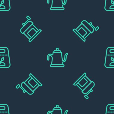 Hat sulandırma kutusu, el yapımı kahve öğütücüsü ve tüm tohumları kusursuz bir şekilde paketleyin. Vektör