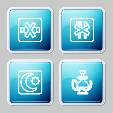 Şekersiz sıra, Ramazan orucu, yıldız ve hilal ve nargile ikonu. Vektör