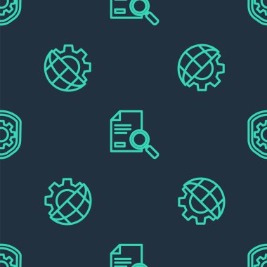 Arama, Dünya 'nın Küresi, teçhizat ve Kalkan ayarlarını kusursuz şablona ayarlayın. Vektör.