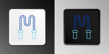 İp atlama simgesi gri arkaplanda izole edildi. İp atlıyorum. Spor malzemeleri. Renkli taslak konsepti. Vektör