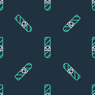 Çizgi sigara simgesi siyah arkaplanda izole edilmiş. Vektör