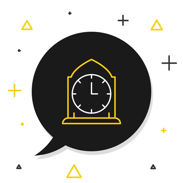 Icono Reloj Línea Aislado Sobre Fondo Blanco Símbolo Tiempo Concepto — Vector de stock