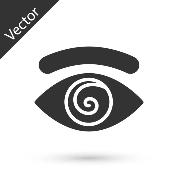 Graues Hypnose Symbol Isoliert Auf Weißem Hintergrund Menschliches Auge Mit — Stockvektor