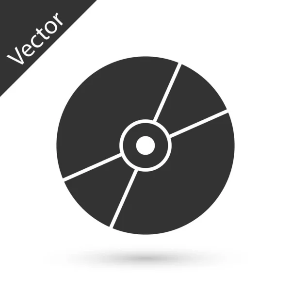 Icono Dvd Gris Aislado Sobre Fondo Blanco Signo Disco Compacto — Vector de stock