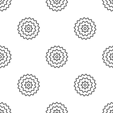 Gri çizgi bisiklet kaseti dağ bisikleti ikonu beyaz arka planda izole edilmiş pürüzsüz desen. Arka Bisiklet Sprocket. Zincirle krankset zincirleniyor. Vektör.