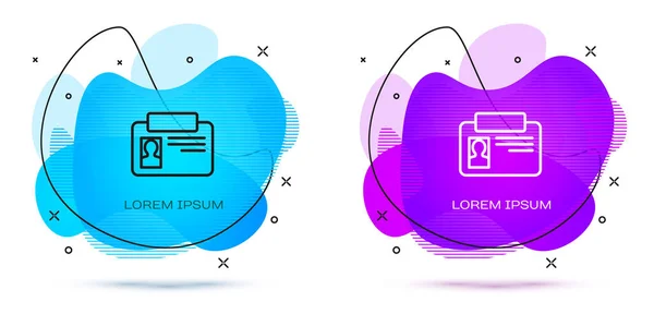 Icono Identificación Línea Aislado Sobre Fondo Blanco Puede Utilizar Para — Archivo Imágenes Vectoriales