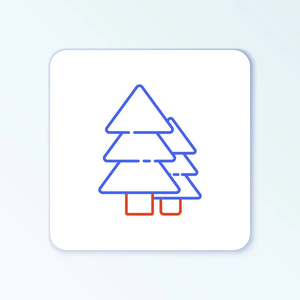 Icono Árbol Línea Aislado Sobre Fondo Blanco Símbolo Forestal Concepto — Vector de stock