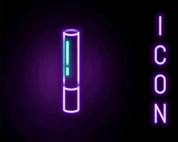 Leuchtende Neon Linie Marihuana Joint Spliff Symbol Isoliert Auf Schwarzem — Stockvektor