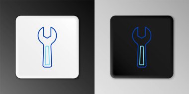 Çizgi Anahtarı simgesi gri arkaplanda izole edildi. Renkli taslak konsepti. Vektör