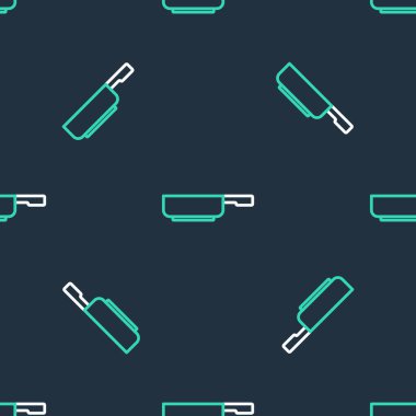 Çizgi Kızartma simgesi siyah arkaplanda izole edilmiş. Kızartma veya kızartma gıda sembolü. Vektör