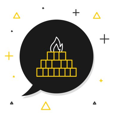 Yagna çizgisi simgesi beyaz arkaplanda izole edildi. Renkli taslak konsepti. Vektör