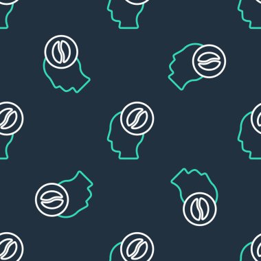 Barista çizgisi simgesi siyah arkaplanda izole edilmiş. Vektör