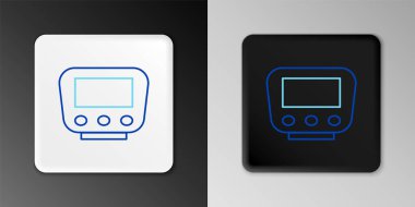 Hat bisikleti hız göstergesi simgesi gri arkaplanda izole edildi. Renkli taslak konsepti. Vektör