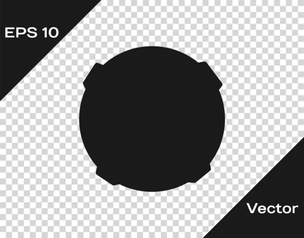 Icône Lune noire isolée sur fond transparent. Illustration vectorielle — Image vectorielle