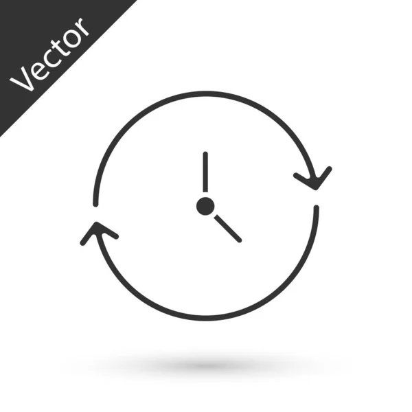 Grey Clock icon isolated on white background. Time symbol. Vector Royalty Free Stock Vectors