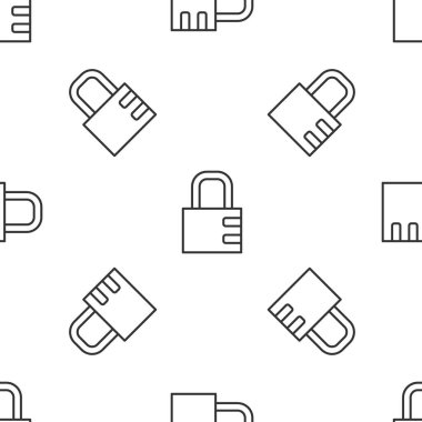 Siyah kasa şifreli kilit simgesi beyaz arkaplanda izole edildi. Kombinasyon asma kilit. Güvenlik, güvenlik, koruma, şifre, gizlilik. Sarı kare düğme. Vektör