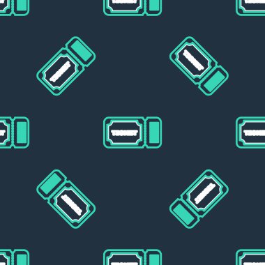 Bilet simgesi siyah arkaplanda izole edilmiş. Vektör