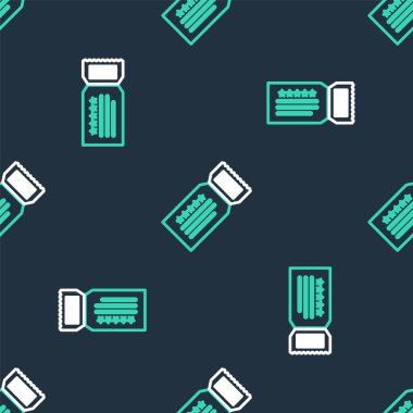 Bilet simgesi siyah arkaplanda izole edilmiş. Vektör