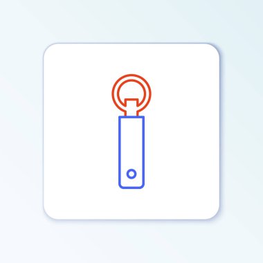 Çizgi Şişe Açıcı simgesi beyaz arkaplanda izole edildi. Renkli taslak konsepti. Vektör