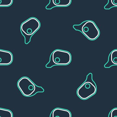 Çizgi Araba ayna ikonu siyah arka planda izole edilmiş kusursuz desen. Vektör