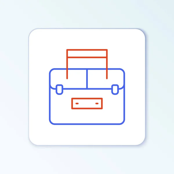 Ligne Case Boîte Conteneur Pour Oscillateur Engin Icône Équipement Pêche — Image vectorielle