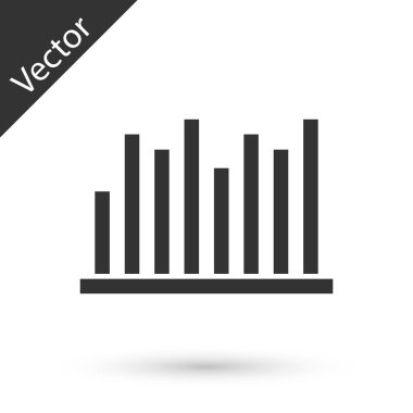 Gri Turta grafiği bilgi simgesi beyaz arkaplanda izole edildi. Diyagram çizelgesi. Vektör İllüstrasyonu.